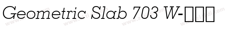 Geometric Slab 703 W字体转换